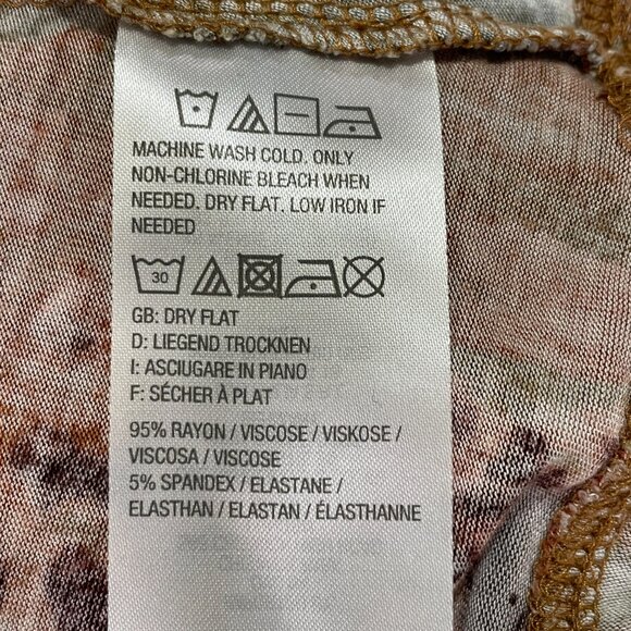 LOGO by LORI GOLDSTEIN Long Sleeve Animal Print Jersey Tunic Ruffle, Rust - M - Picture 10 of 12